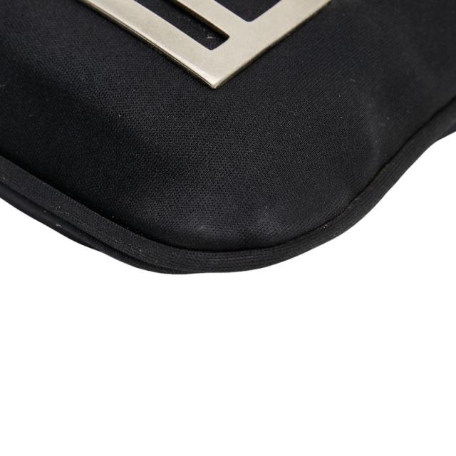 フェンディ マンマバケット ロゴ ショルダーバッグ ブラック ジャージー レザー レディース FENDI 【中古】_3