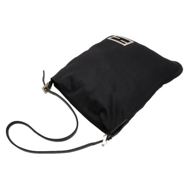 フェンディ マンマバケット ロゴ ショルダーバッグ ブラック ジャージー レザー レディース FENDI 【中古】_5