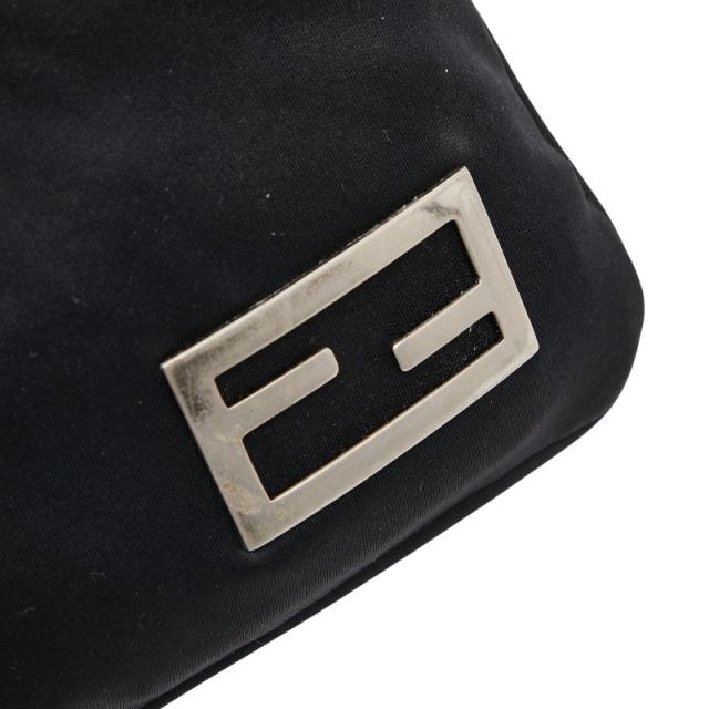 フェンディ マンマバケット ロゴ ショルダーバッグ ブラック ジャージー レザー レディース FENDI 【中古】_8