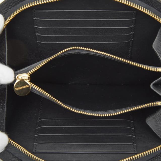 ティファニー ハーフムーン ラージ 長財布 二つ折り ウォレット ブラック レザー レディース TIFFANY&Co. 【中古】_5