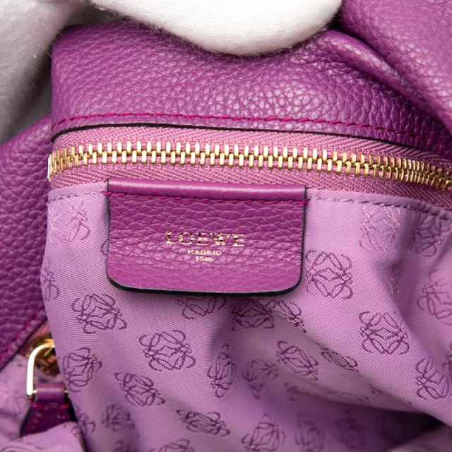 ロエベ アナグラム フラメンコ タッセル ショルダーバッグ パープル レザー レディース LOEWE 【中古】_4