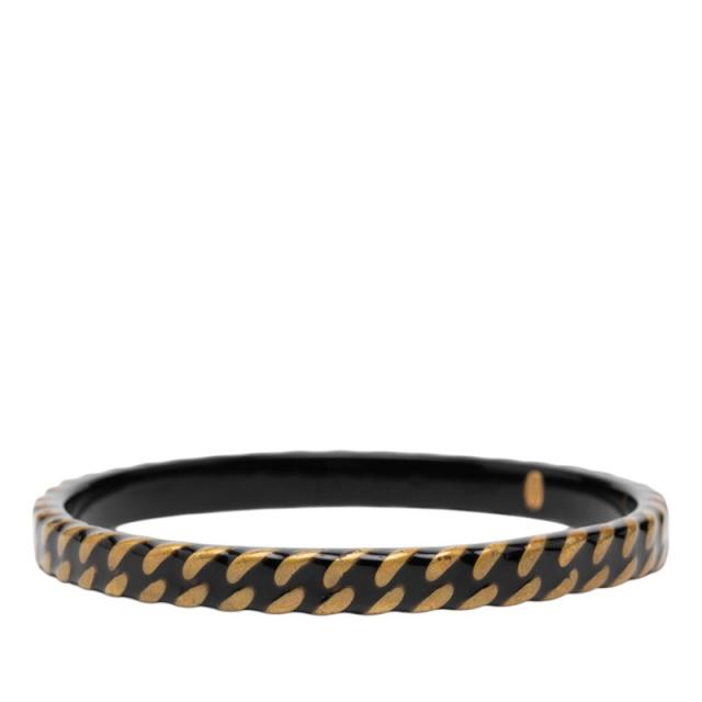 シャネル ヴィンテージ バングル ゴールド ブラック メッキ レディース CHANEL 【中古】_1