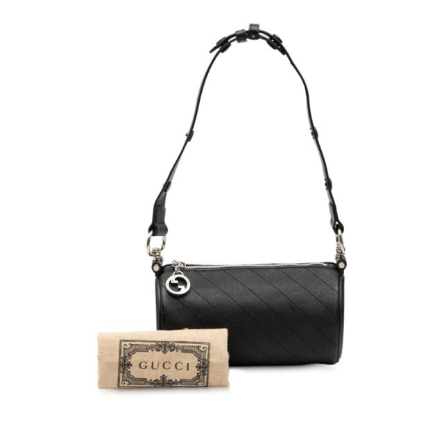グッチ ブロンディ ショルダーバッグ 760169 黒いこと なめし革 レディース GUCCI 【中古】