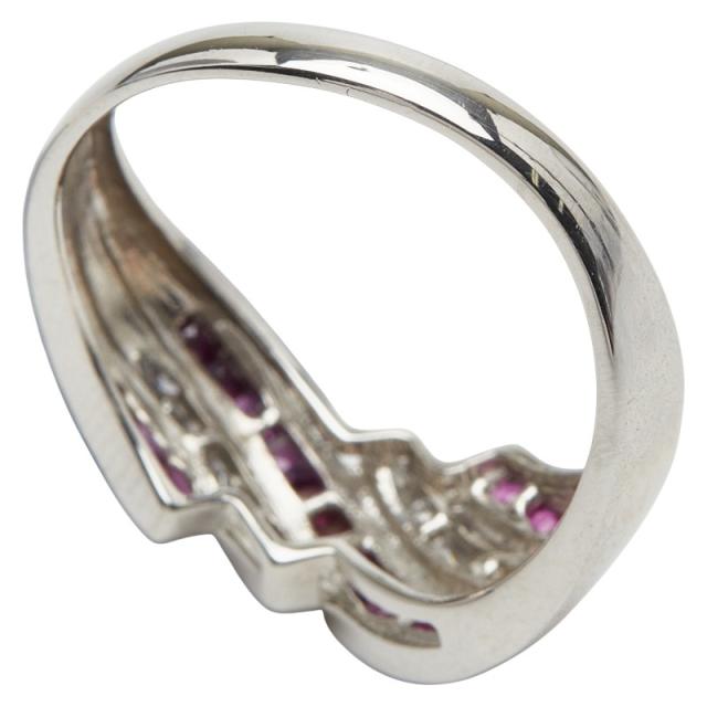 Pt900 プラチナ ルビー0.60ct ダイヤ0.14ct リング 指輪 レディース 12.5号 中古_4