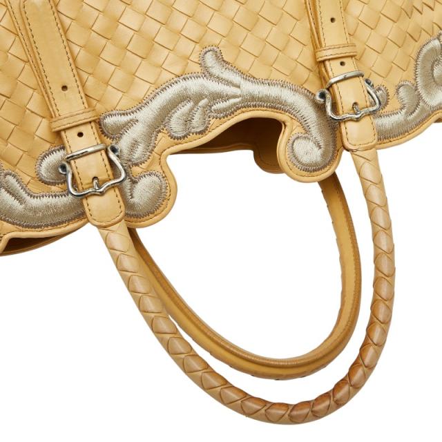 ボッテガヴェネタ イントレチャート ハンドバッグ トートバッグ イエロー レザー レディース BOTTEGAVENETA 【中古】_7