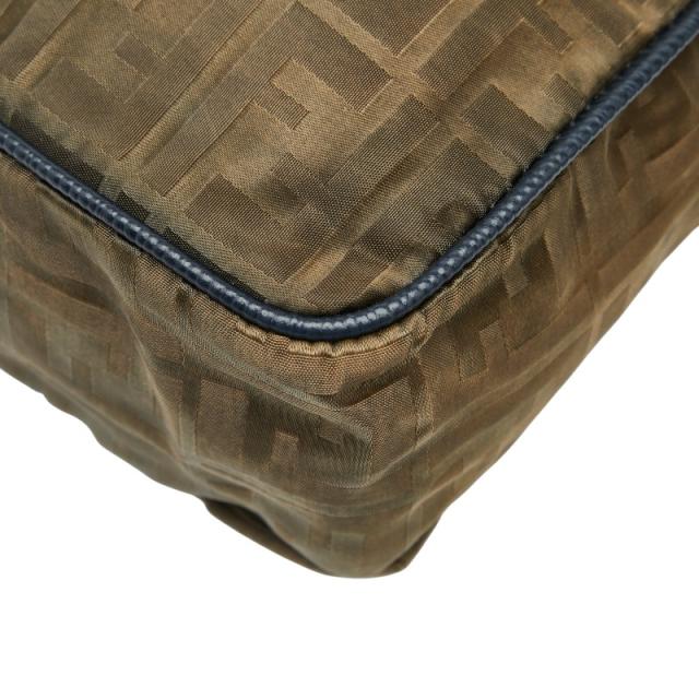 フェンディ ズッカ ハンドバッグ ショルダーバッグ 2WAY カーキグリーン ネイビー ナイロン レザー レディース FENDI 【中古】_3