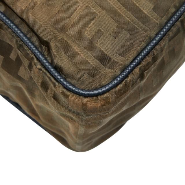 フェンディ ズッカ ハンドバッグ ショルダーバッグ 2WAY カーキグリーン ネイビー ナイロン レザー レディース FENDI 【中古】_4