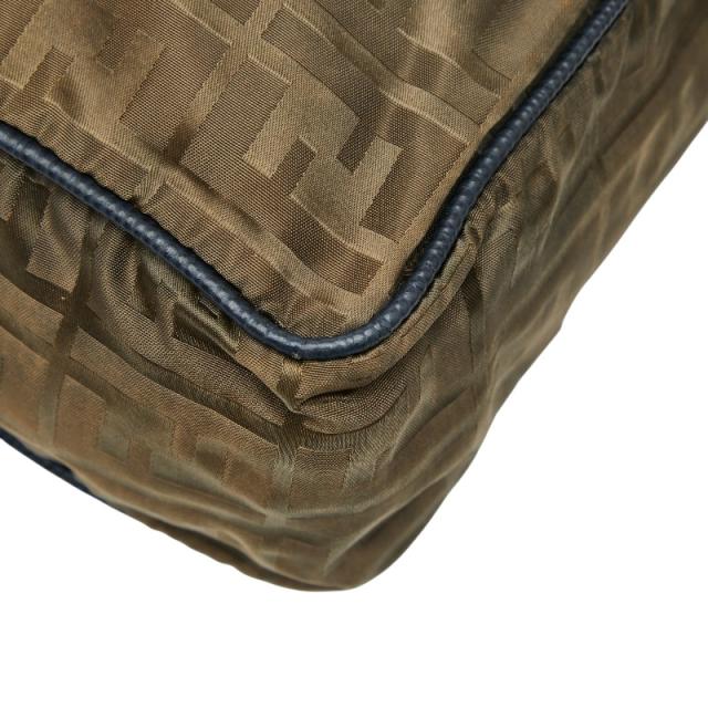 フェンディ ズッカ ハンドバッグ ショルダーバッグ 2WAY カーキグリーン ネイビー ナイロン レザー レディース FENDI 【中古】_6