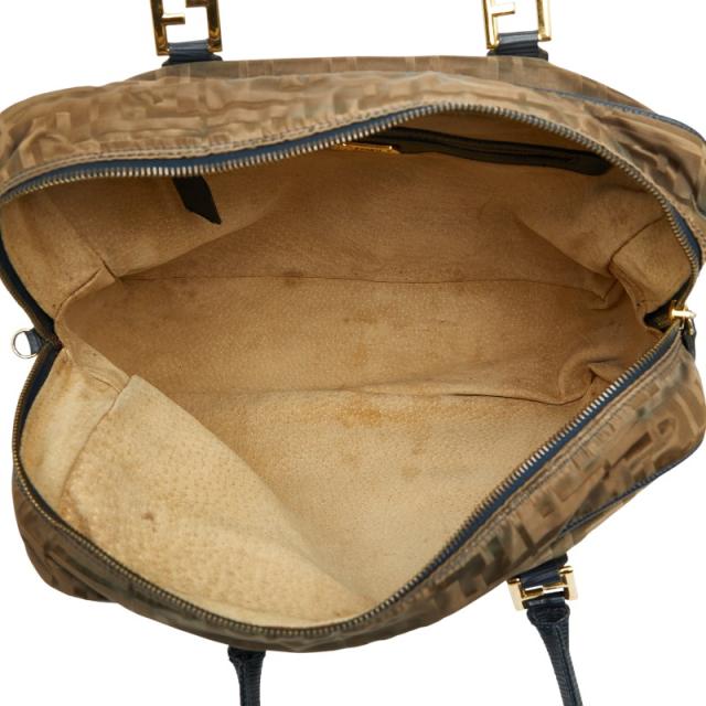 フェンディ ズッカ ハンドバッグ ショルダーバッグ 2WAY カーキグリーン ネイビー ナイロン レザー レディース FENDI 【中古】_8