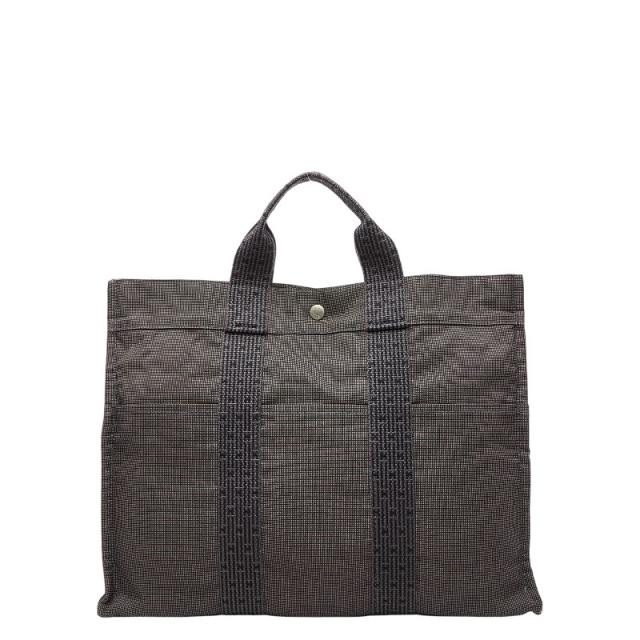 エルメス エールライントートMM ハンドバッグ トートバッグ グレー キャンバス レディース HERMES 【中古】
