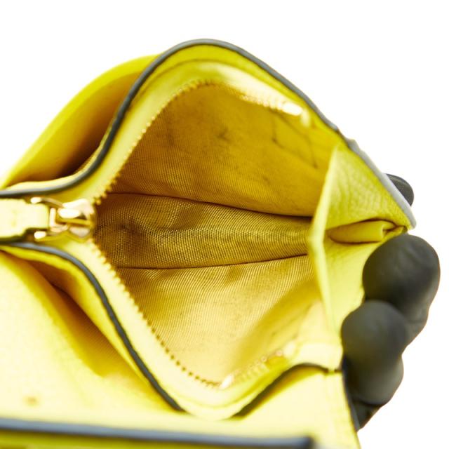 ヴァレンティノ ロックスタッズ 二つ折り財布 イエロー レザー レディース VALENTINO 【中古】_7