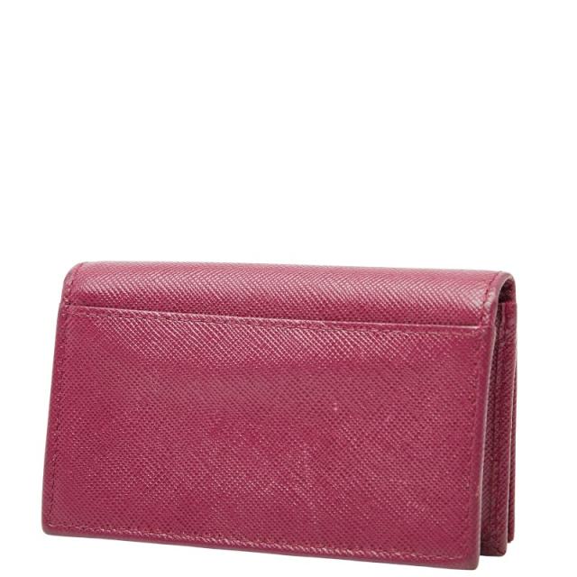 プラダ コインケース パスケース パープル サフィアーノレザー レディース PRADA 【中古】_1