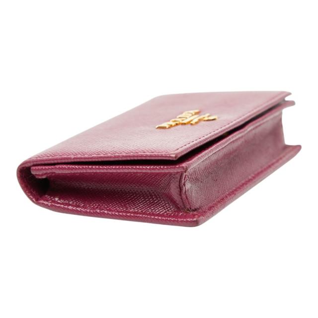 プラダ コインケース パスケース パープル サフィアーノレザー レディース PRADA 【中古】_4