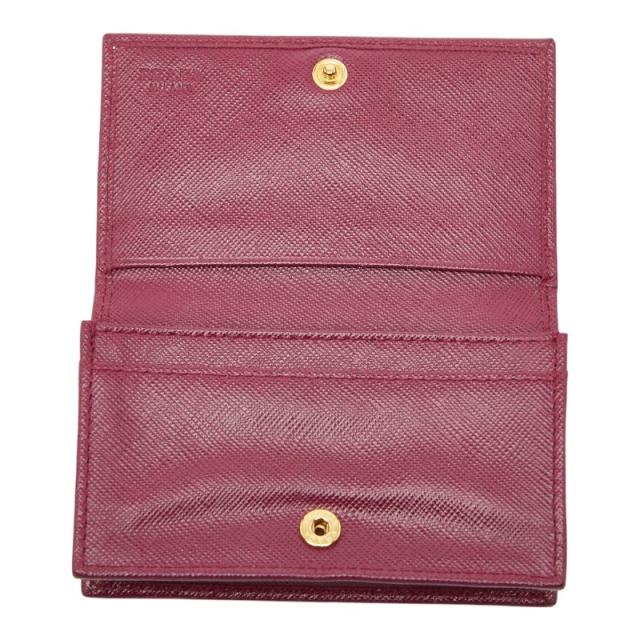 プラダ コインケース パスケース パープル サフィアーノレザー レディース PRADA 【中古】_5