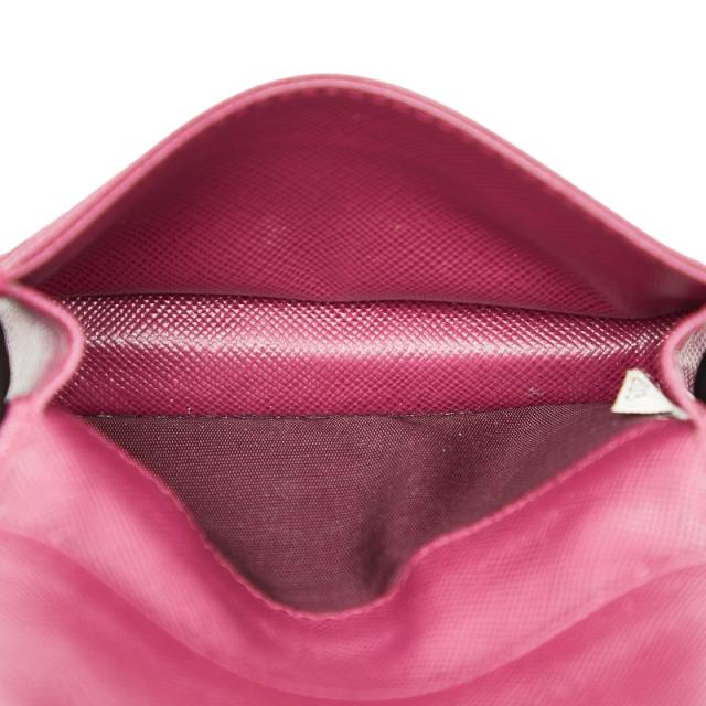 プラダ コインケース パスケース パープル サフィアーノレザー レディース PRADA 【中古】_6