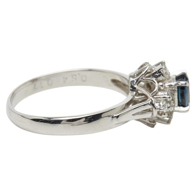 Pt900 プラチナ サファイア0.54ct ダイヤ0.17ct リング 指輪 レディース 9.5号 中古_3