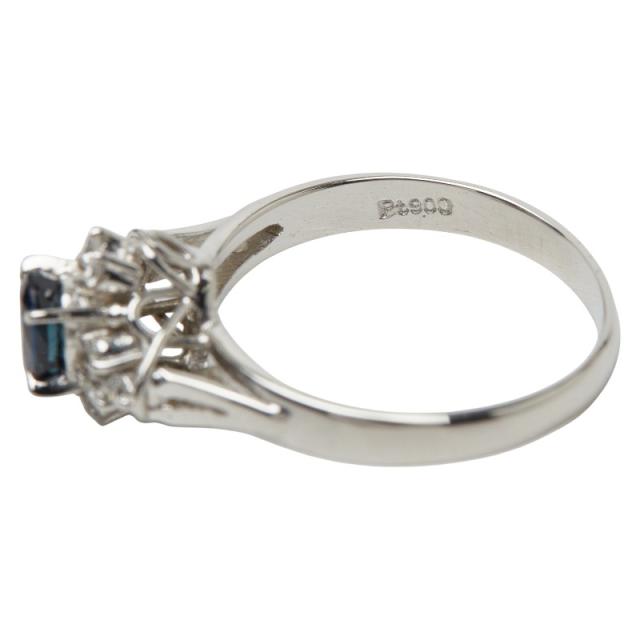Pt900 プラチナ サファイア0.54ct ダイヤ0.17ct リング 指輪 レディース 9.5号 中古_6