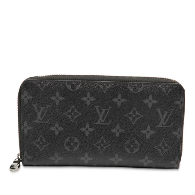 ルイ ヴィトン モノグラム エクリプス ジッピー オーガナイザー NM ラウンドファスナー 長財布 M82081 ブラック LOUIS VUITTON 【中古】