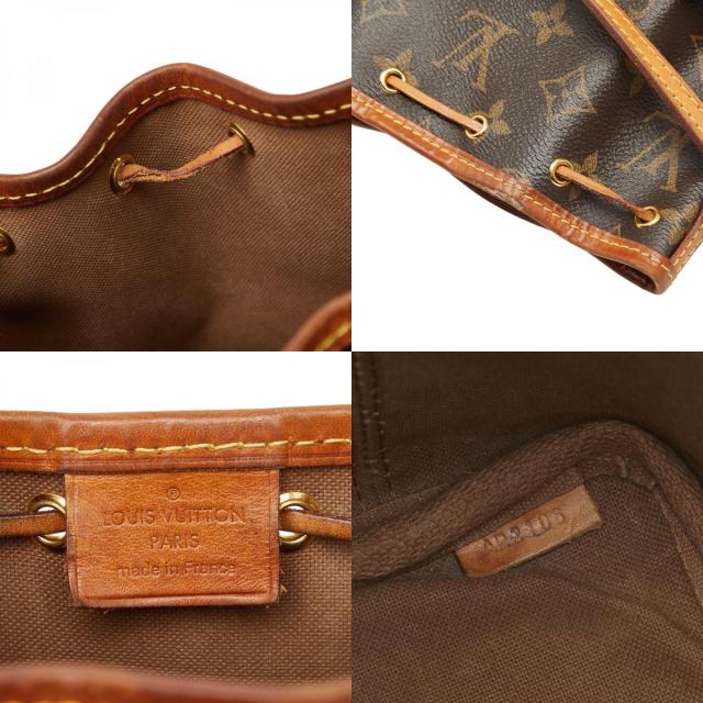 ルイ ヴィトン モノグラム ナノ ノエ 斜め掛け ミニ ショルダーバッグ 巾着 M41346 ブラウン PVC レザー LOUIS VUITTON 【中古】_9