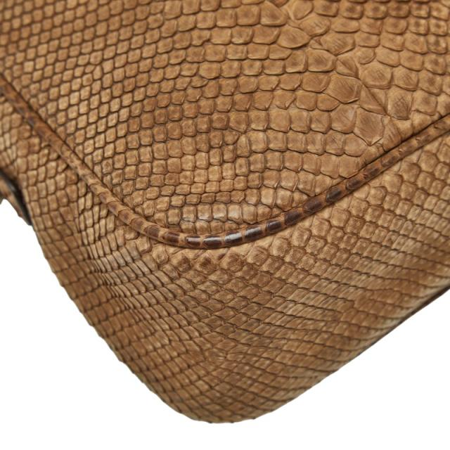 グッチ ソーホー ディスコ チェーン ショルダーバッグ ハンドバッグ ブラウン パイソン レディース GUCCI 【中古】_4