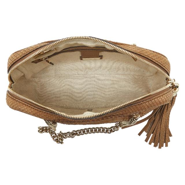 グッチ ソーホー ディスコ チェーン ショルダーバッグ ハンドバッグ ブラウン パイソン レディース GUCCI 【中古】_7