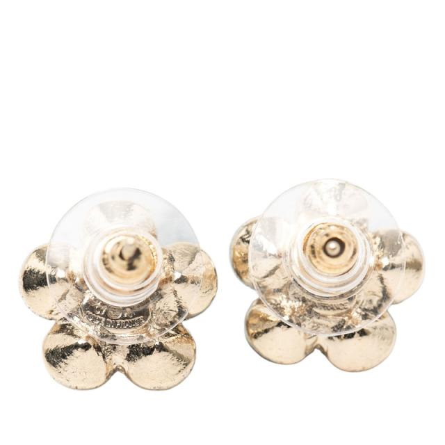 シャネル ココマーク フラワー モチーフ ピアス ゴールド メッキ ラインストーン レディース CHANEL 【中古】_1