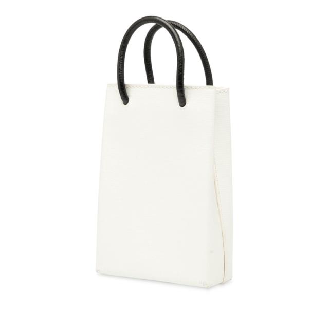 バレンシアガ ショッピング フォンホルダー ハンドバッグ ショルダーバッグ 593826 ホワイト グリーン ブラック BALENCIAGA 【中古】_1