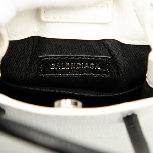 バレンシアガ ショッピング フォンホルダー ハンドバッグ ショルダーバッグ 593826 ホワイト グリーン ブラック BALENCIAGA 【中古】_4