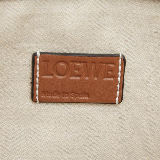 ロエベ リピートアナグラム Tポーチ クラッチバッグ ライトグリーン ブラウン キャンバス レザー レディース LOEWE 【中古】_8