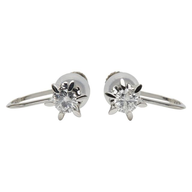 Pt900 プラチナ ダイヤ0.32ct イヤリング レディース 中古