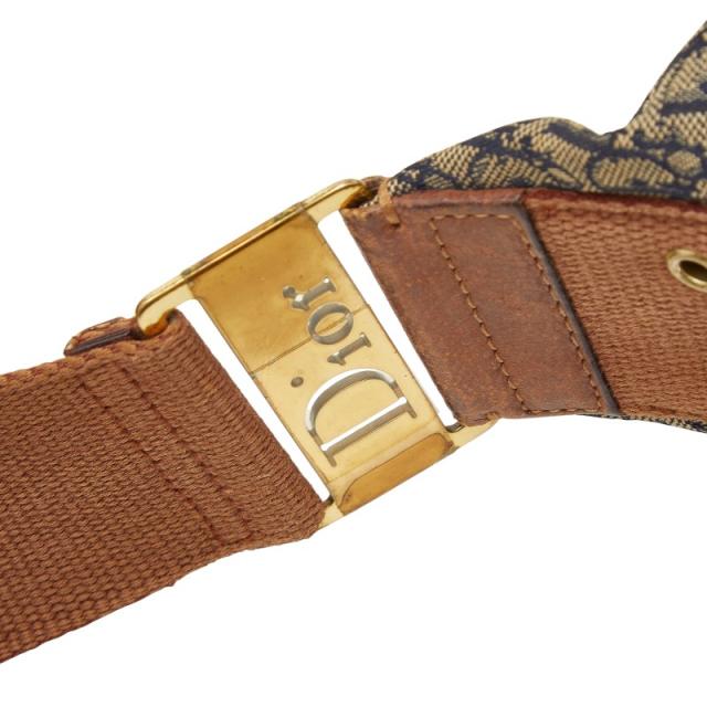 ディオール トロッター ショルダーバッグ ブラウン ネイビー キャンバス レザー レディース Dior 【中古】_7