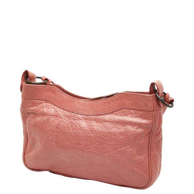 バレンシアガ ジャイアントヒップ 斜め掛け ショルダーバッグ ピンク レザー レディース BALENCIAGA 【中古】_1