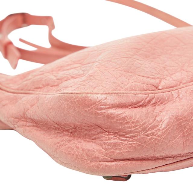 バレンシアガ ジャイアントヒップ 斜め掛け ショルダーバッグ ピンク レザー レディース BALENCIAGA 【中古】_6