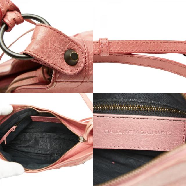 バレンシアガ ジャイアントヒップ 斜め掛け ショルダーバッグ ピンク レザー レディース BALENCIAGA 【中古】_8
