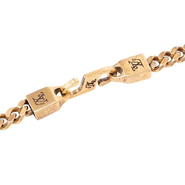 ルイ ヴィトン × NIGO コリエ スクエアード LV チェーン ペンダントネックレス ゴールド メッキ メンズ LOUIS VUITTON 【中古】_5