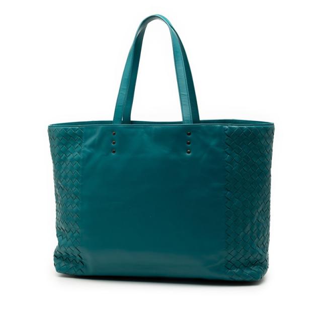 ボッテガヴェネタ イントレチャート トートバッグ ハンドバッグ ブルー系 レザー レディース BOTTEGAVENETA 【中古】_1