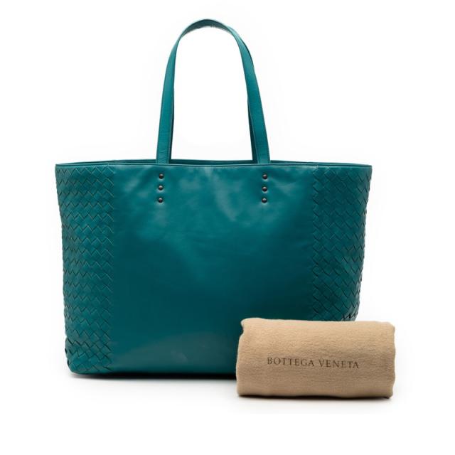 ボッテガヴェネタ イントレチャート トートバッグ ハンドバッグ ブルー系 レザー レディース BOTTEGAVENETA 【中古】_6