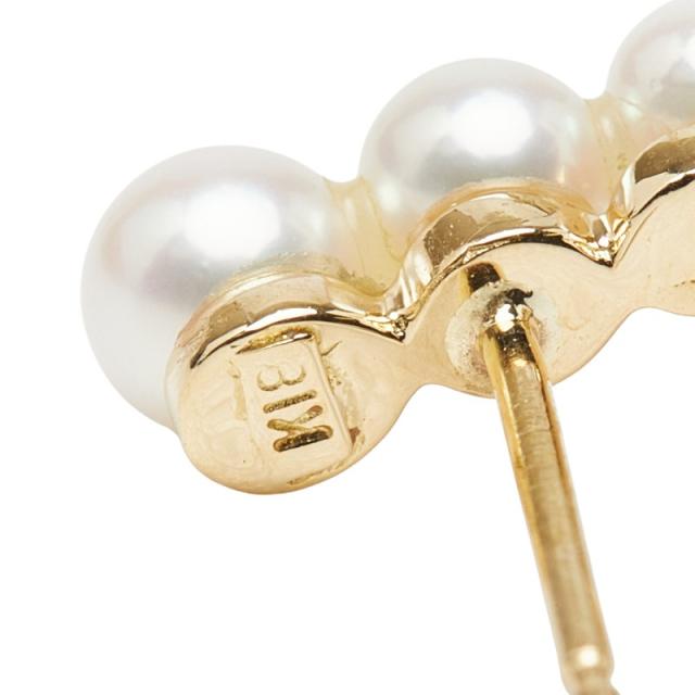 K18YG イエローゴールド アクアマリン1.82ct アコヤパール3.0〜4.1mm ピアス レディース 中古_3