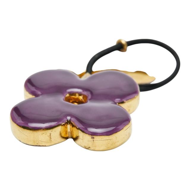 ルイ ヴィトン ヘアアクセサリー ヘアゴム ゴールド パープル シルバー メッキ レディース LOUIS VUITTON 【中古】_3