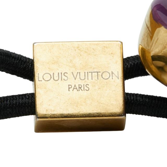 ルイ ヴィトン ヘアアクセサリー ヘアゴム ゴールド パープル シルバー メッキ レディース LOUIS VUITTON 【中古】_4