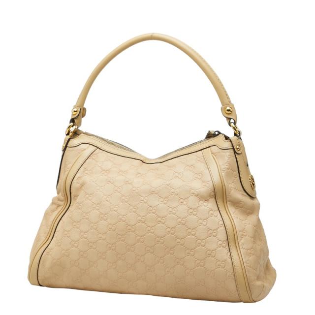 グッチ グッチシマ スカーレット ハンドバッグ 282297 ベージュ レザー レディース GUCCI 【中古】_1