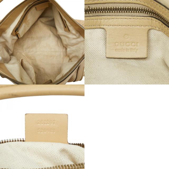 グッチ グッチシマ スカーレット ハンドバッグ 282297 ベージュ レザー レディース GUCCI 【中古】_9