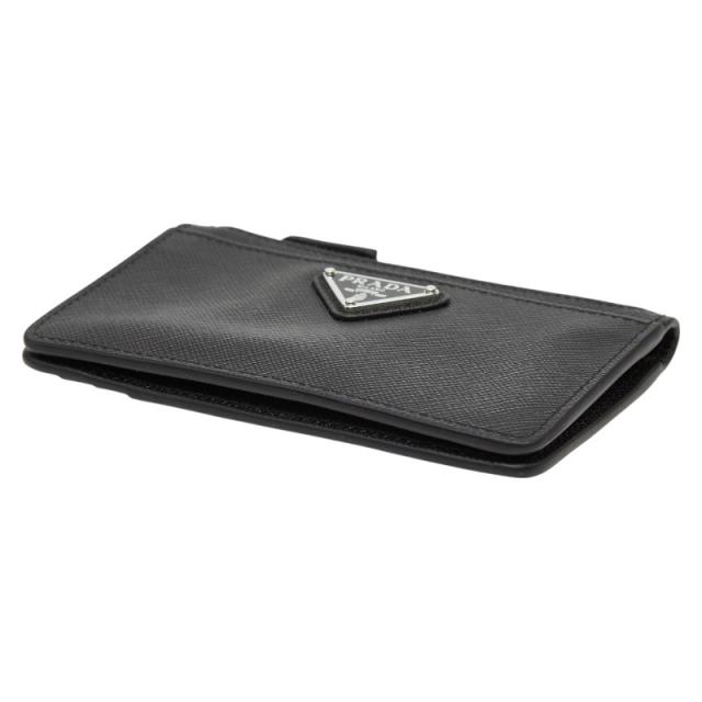 プラダ 三角ロゴプレート コインケース カードケース 2MC084 ブラック サフィアーノレザー レディース PRADA 【中古】_3
