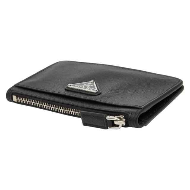 プラダ 三角ロゴプレート コインケース カードケース 2MC084 ブラック サフィアーノレザー レディース PRADA 【中古】_4