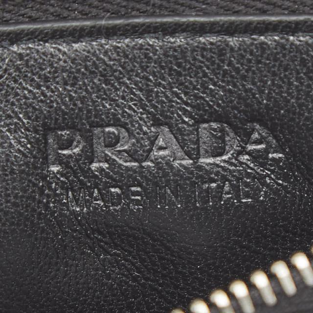 プラダ 三角ロゴプレート コインケース カードケース 2MC084 ブラック サフィアーノレザー レディース PRADA 【中古】_6