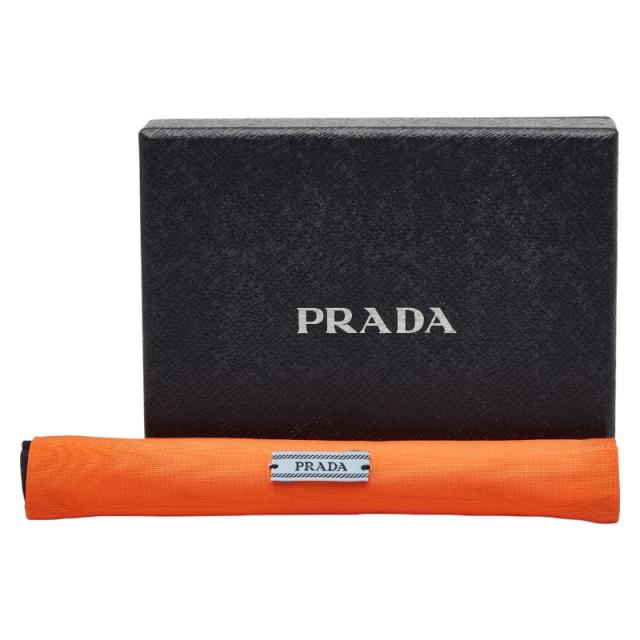プラダ 三角ロゴプレート コインケース カードケース 2MC084 ブラック サフィアーノレザー レディース PRADA 【中古】_7
