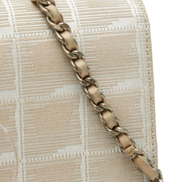 シャネル ニュートラベルライン ココマーク チェーン ショルダーバッグ ベージュ ナイロン レディース CHANEL 【中古】_5