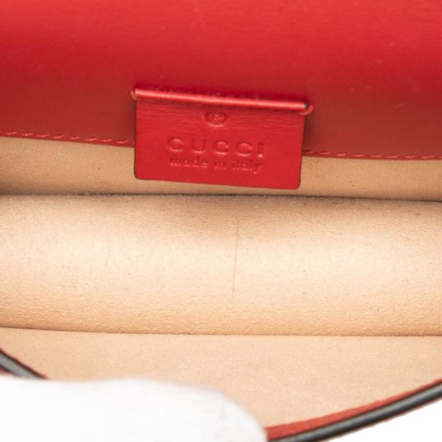 グッチ シルヴィ ミニ チェーンショルダーバッグ 494646 レッド マルチカラー レザー レディース GUCCI 【中古】_3