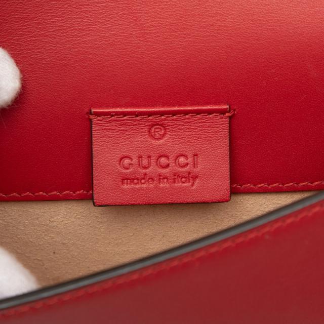 グッチ シルヴィ ミニ チェーンショルダーバッグ 494646 レッド マルチカラー レザー レディース GUCCI 【中古】_4