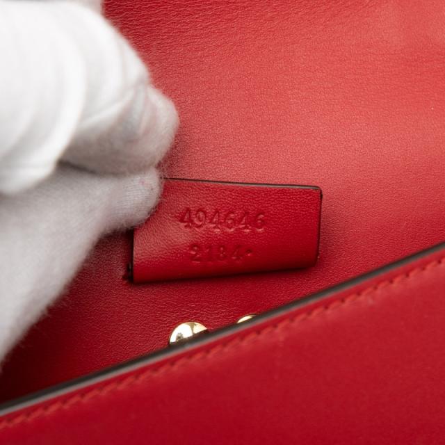グッチ シルヴィ ミニ チェーンショルダーバッグ 494646 レッド マルチカラー レザー レディース GUCCI 【中古】_5